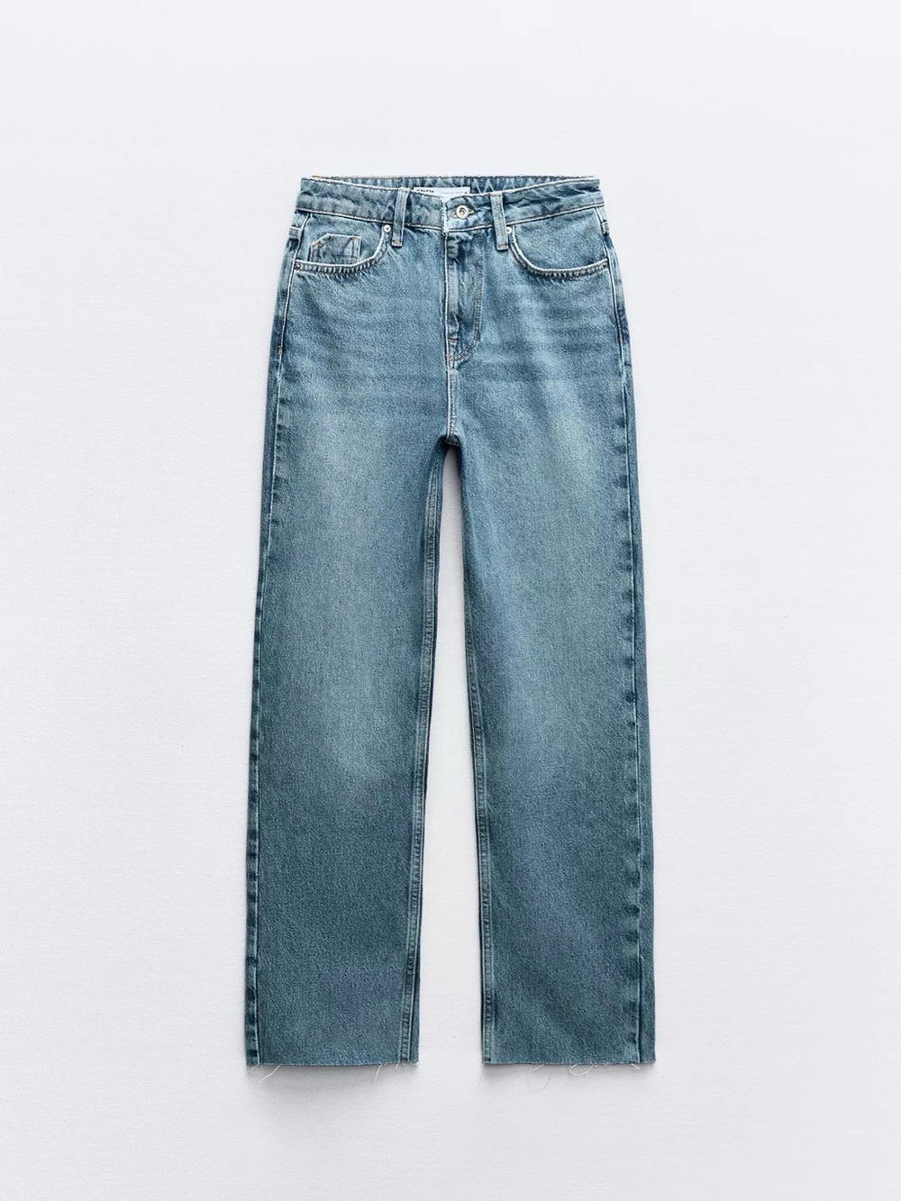 Zara High Waisted Straight Leg Ankle Jean Z1975 Jeans